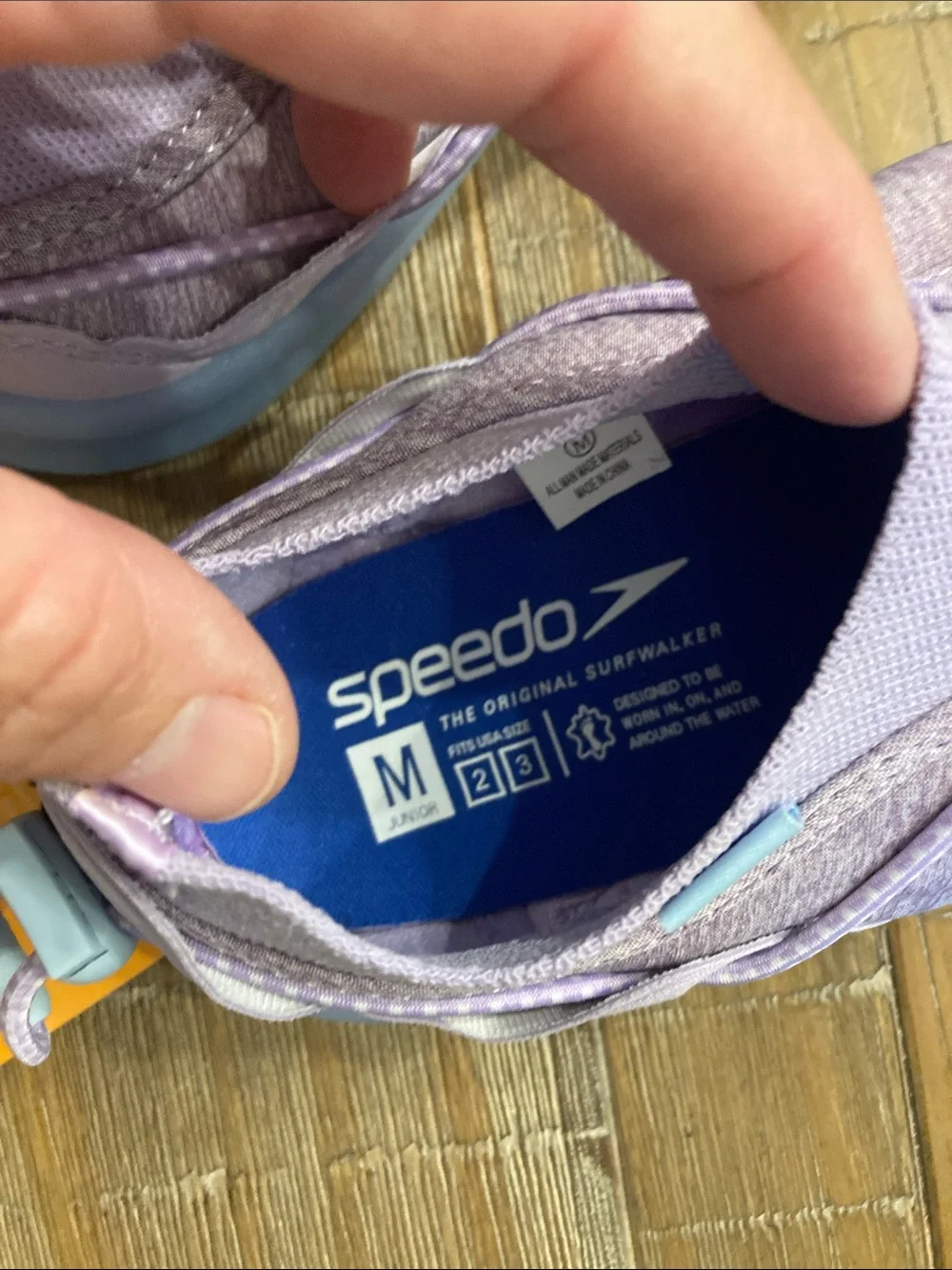 Speedo Aqua Trek Water Shoes in Lavender & Light Blue Accents NWT girls size 2-3
